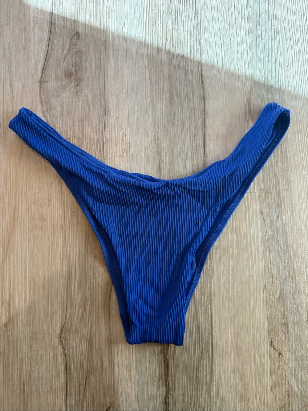 Ribbed Electric Blue Bikini Bottom Monday swimwear